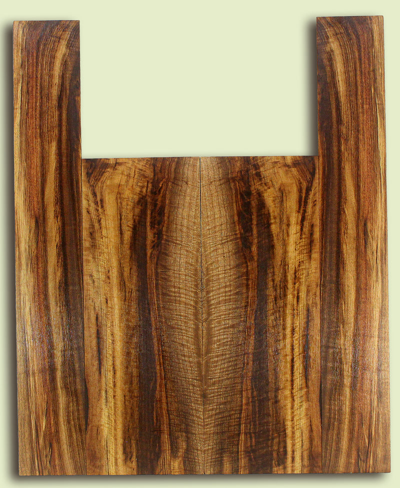 MYUS47520 Myrtlewood Baritone Ukulele Back and Sides, 2 panels, each 0.18" x 6" x 16" and 2 sides, each 0.18" x 3.5" x 23"
