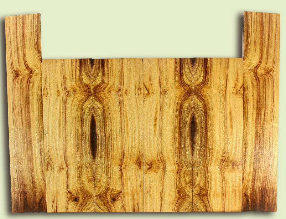 MYUS47525 Myrtlewood Ukulele 6 piece Top, Back, and Sides, Baritone, 4 panels, each 0.18" x 5.5" x 17" and 2 sides, each 0.18" x 3.875" x 22"