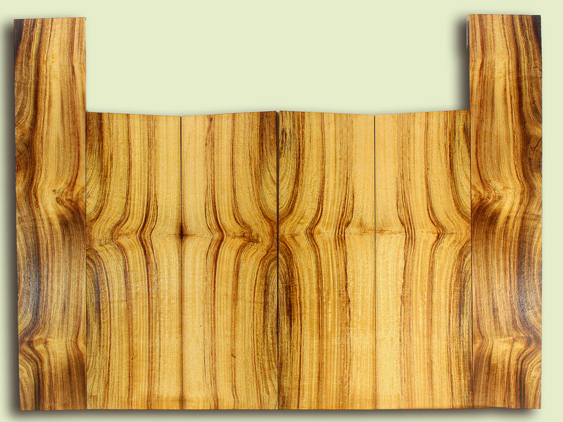 MYUS47526 Myrtlewood Ukulele 6 piece Top, Back, and Sides, Baritone, 4 panels, each 0.18" x 5.375" x 16.5" and 2 sides, each 0.18" x 3.875" x 22" 