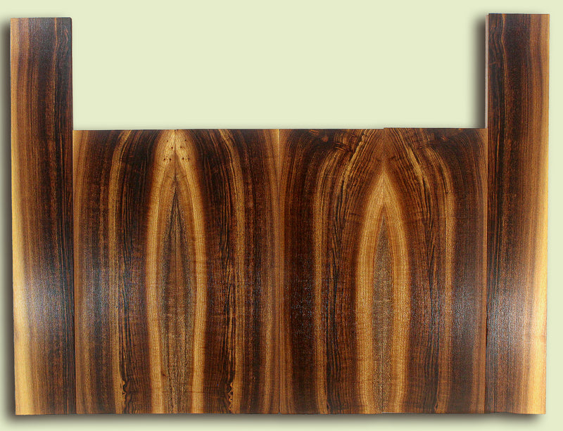 MYUS47531 Myrtlewood Ukulele 6 piece Top, Back, and Sides, Bari, 4 panels, each 0.18" x 6" x 16.5" and 2 sides, each 0.18" x 3.5" x 23"