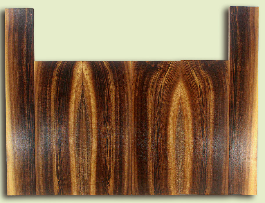 MYUS47531 Myrtlewood Ukulele 6 piece Top, Back, and Sides, Bari, 4 panels, each 0.18" x 6" x 16.5" and 2 sides, each 0.18" x 3.5" x 23"