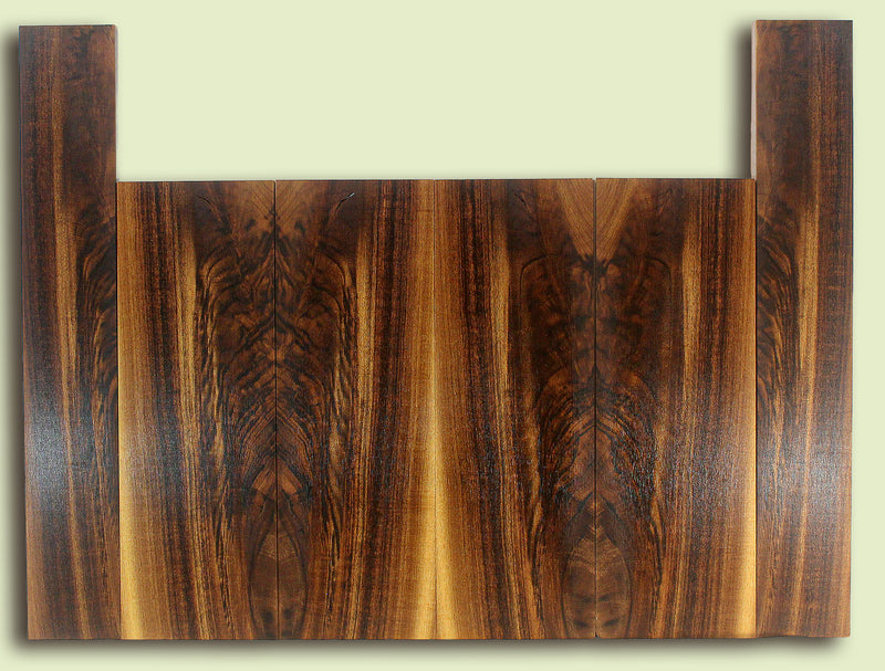 MYUS47536 Myrtlewood Ukulele 6 piece Top, Back, and Sides, Bari, 4 panels, each 0.18" x 5.625" x 16.5" and 2 sides, each 0.18" x 3.375" x 22"