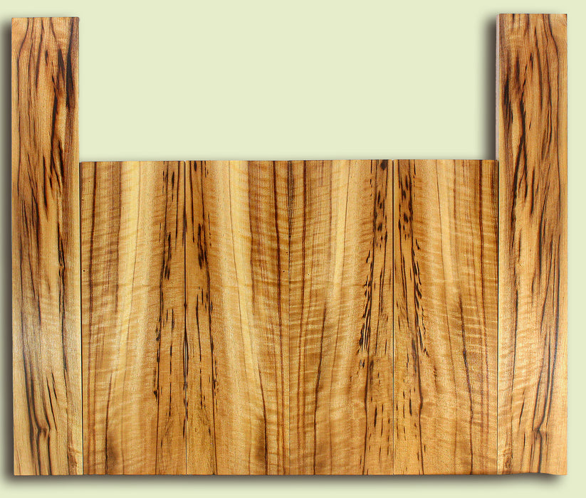 MYUS47538 Myrtlewood Ukulele 6 piece Top, Back, and Sides, Bari,Tiger Stripe, 4 panels, each 0.18" x 5.25" x 16" and 2 sides, each 0.18" x 3.5" x 23.5" 