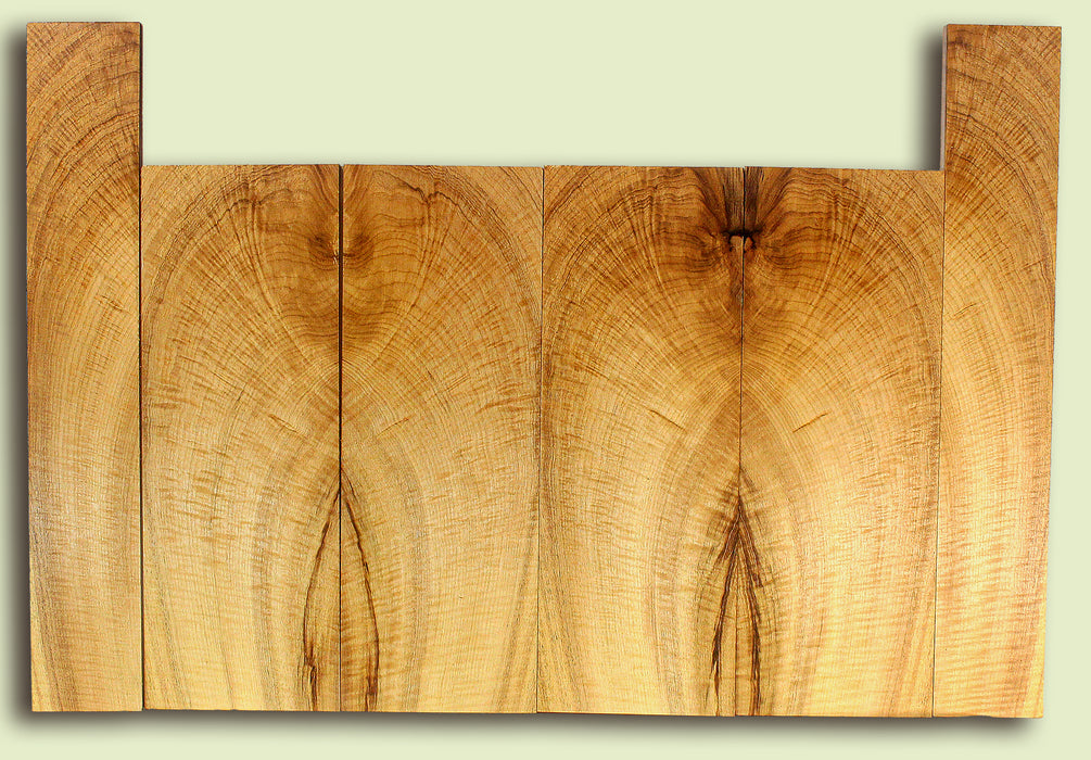 MYUS47540 Myrtlewood Ukulele 6 piece Top, Back, and Sides, Bari, 4 panels, each 0.18" x 6" x 16.5" and 2 sides, each 0.18" x 3.375" x 20.75"