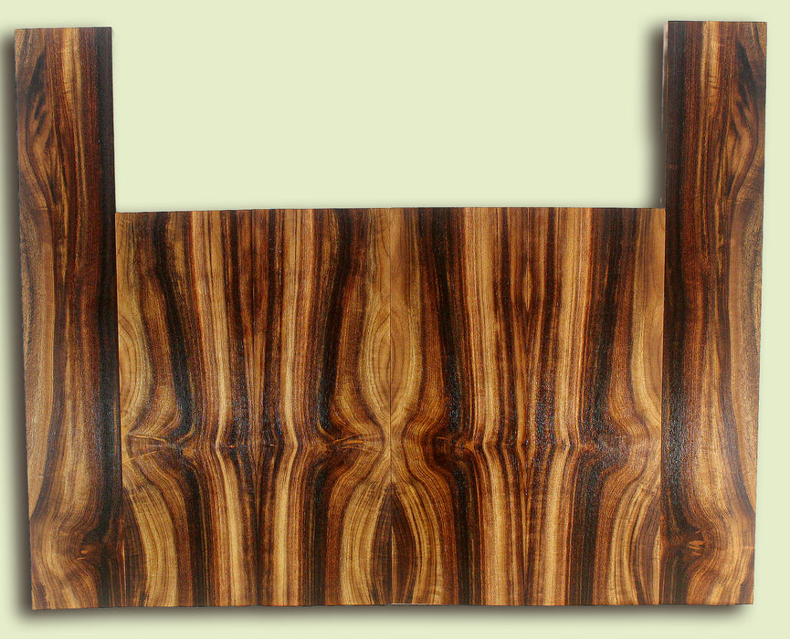 MYUS47541 Myrtlewood Ukulele 6 piece Top, Back, and Sides, Bari, 4 panels, each 0.18" x 5.25" x 15.25" and 2 sides, each 0.18" x 3.625" x 22.375"