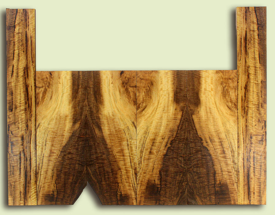 MYUS47543 Myrtlewood Ukulele 6 piece Top, Back, and Sides, Bari, 4 panels, each 0.18" x 6" x 16" and 2 sides, each 0.18" x 3.5" x 23.25"