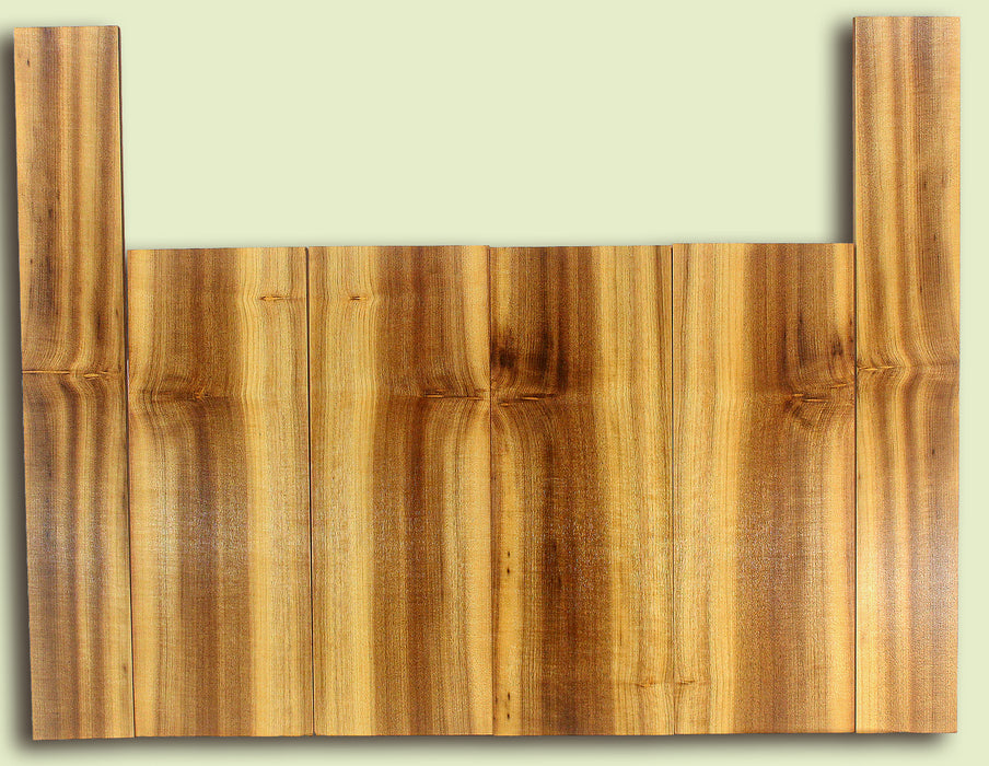 MYUS47544 Myrtlewood Ukulele 6 piece Top, Back, and Sides, Bari, 4 panels, each 0.18" x 6" x 16" and 2 sides, each 0.18" x 3.375 x 23.5"