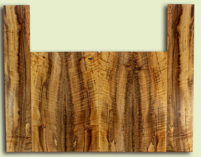MYUS47546 Myrtlewood Ukulele 6 piece Top, Back, and Sides, Bari, 4 panels, each 0.18" x 5" x 14.5" and 2 sides, each 0.18" x 3.75" x 21.5"