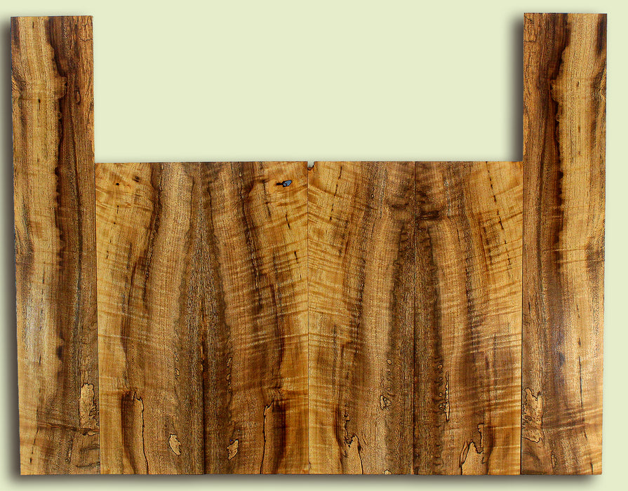 MYUS47546 Myrtlewood Ukulele 6 piece Top, Back, and Sides, Bari, 4 panels, each 0.18" x 5" x 14.5" and 2 sides, each 0.18" x 3.75" x 21.5"