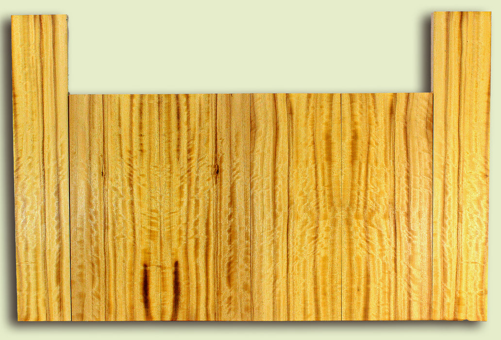 MYUS47547 Myrtlewood Ukulele 6 piece Top, Back, and Sides, Bari, 4 panels, each 0.18" x 5.75" x 14.25" and 2 sides, each 0.18" x 3.5" x 19.5"