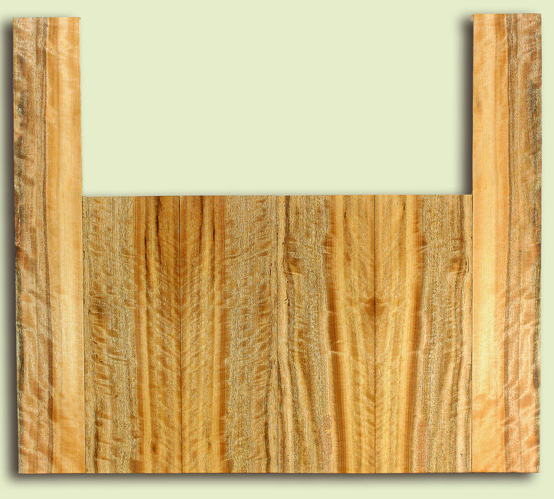 MYUS47548 Myrtlewood Ukulele 6 piece Top, Back, and Sides, Tenor, Old Insect Damage out of Layout, 4 panels, each 0.18" x 5" x 14" and 2 sides, each 0.18" x 3.5" x 23"