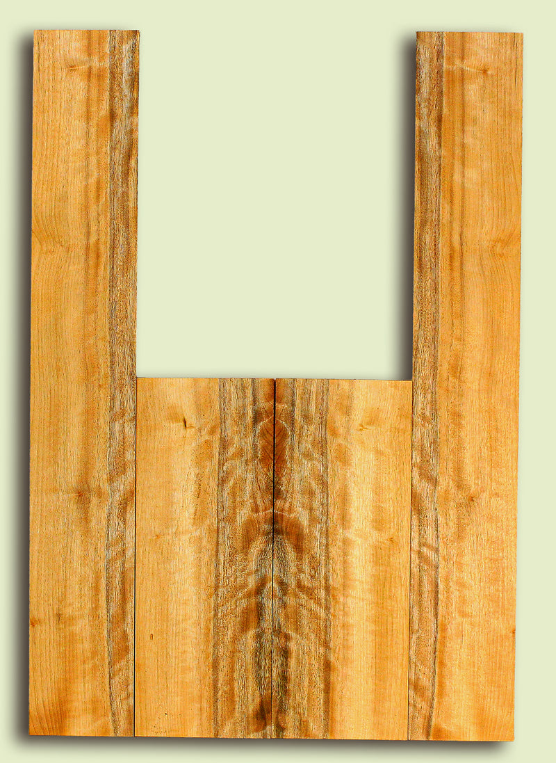 MYUS47556 Myrtlewood Ukulele Soprano Back and Sides, 2 panels, each 0.18" x 4.5" x 11.75" and 2 sides, each 0.18" x 3.5" x 23.25"