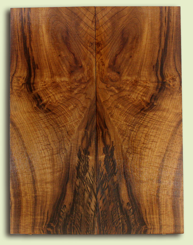 Myrtlewood Guitar Drop Top, Figure and Rare Tiger Stripe, 2 panels, each 0.22" x 8.75" x 23.25" S2S