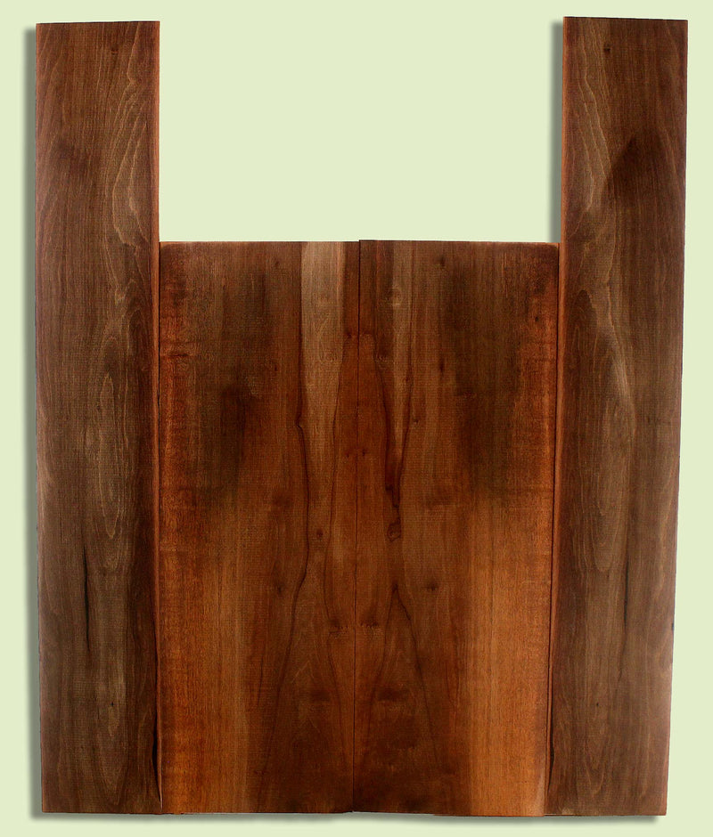 OHAS47771  Hawaiian Ohia Acoustic B&S set, Dreadnought,   2 panels, each  0.18" x 8.75" x 25.75" and 2 sides 0.18" x 5.5" x 35.75" S2S