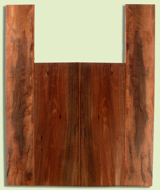 Hawaiian Ohia Acoustic B&S set, Dreadnought,   2 panels, each  0.18" x 8.75" x 24.25" and 2 sides 0.18" x 5.625" x 35.75" S2S
