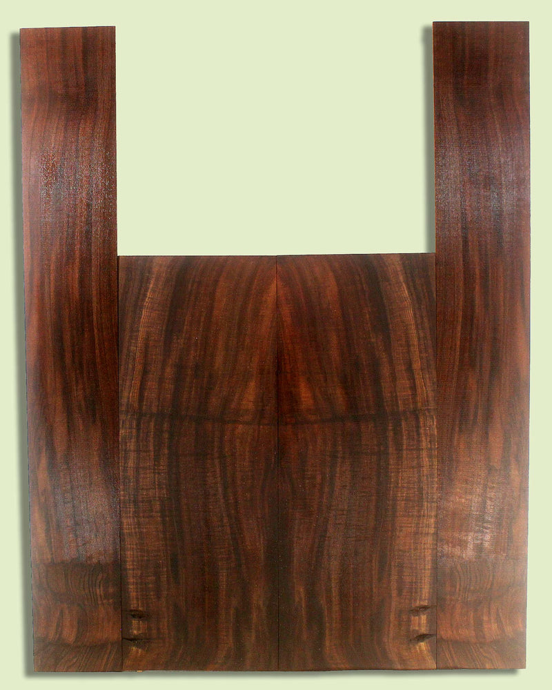 Walnut Acoustic B&S, Good Figure,   2 panels, each 0.18" x 8.75" x 23.125" and 2 sides 0.18" x 5" x 35.75" S2S