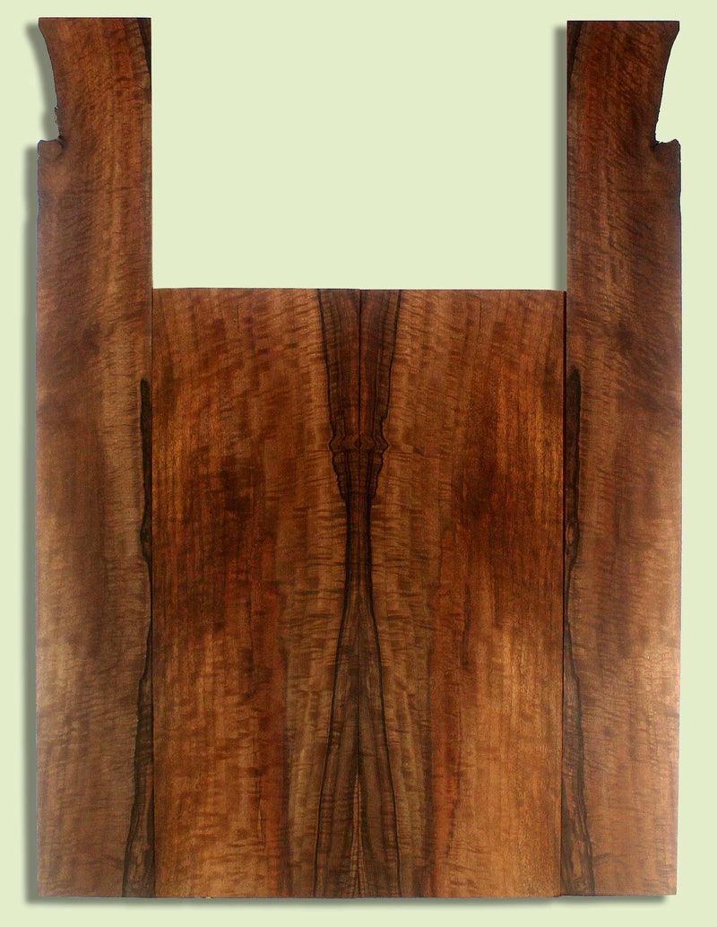  Walnut Guitar B&S set, Classical, Nice Figure,  2 panels, each  0.18" x 8.25" x 24.75" and 2 sides  0.18" x 3.5" to 4.75" x 35.75" S2S