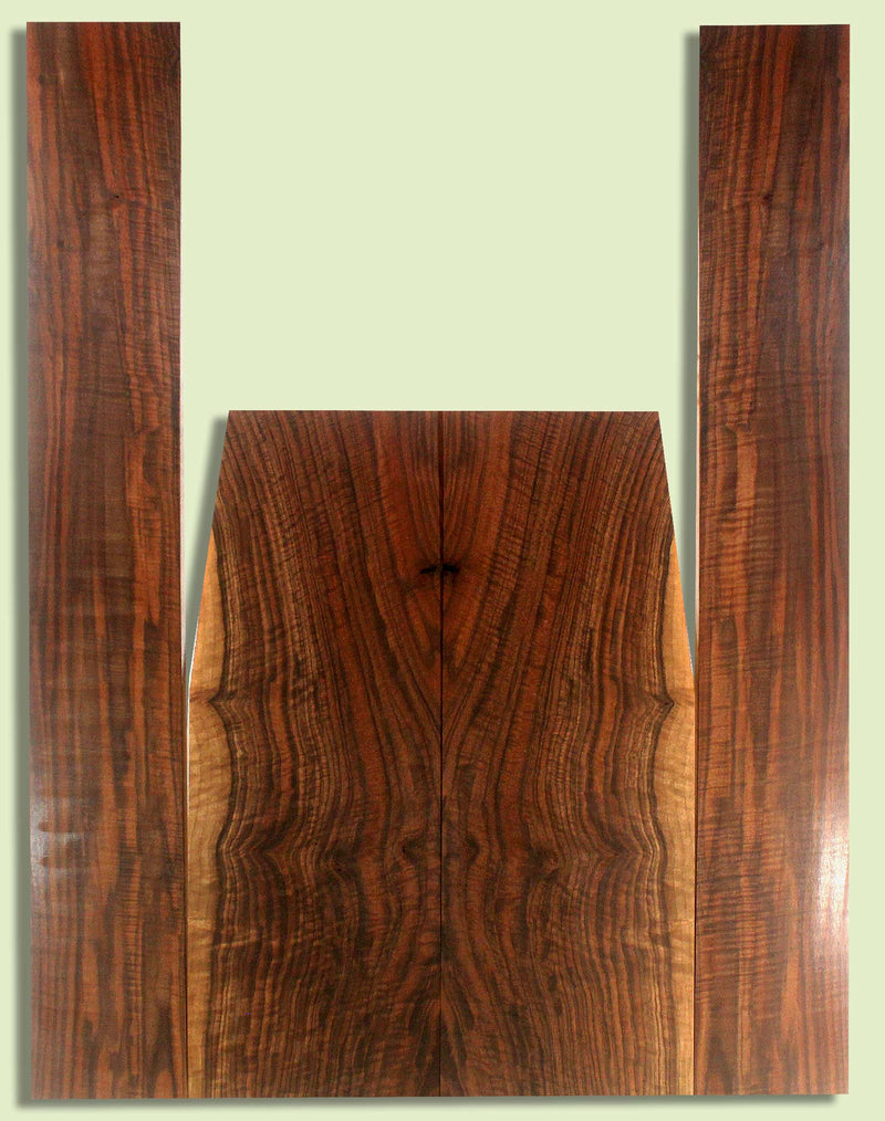  Walnut Guitar B&S set, Classical, Nice Figure.   2 panels, each  0.18" x 7 to 8.5" x 23" and 2 sides  0.18" x 5.25" x 35.75"  S2S