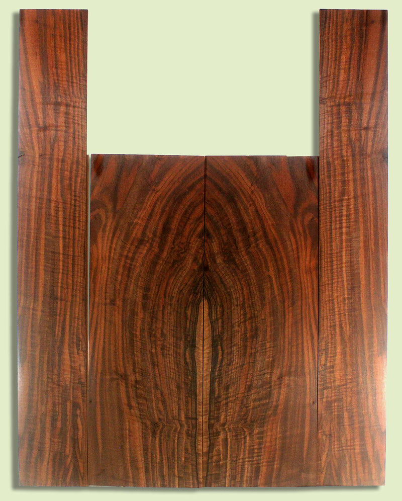 Walnut Guitar B&S set, Dreadnought, Outstanding Figure,  2 panels, each  0.18" x 8.5" x 24.75" and 2 sides  0.18" x 5.25" x 35.75"  S2S