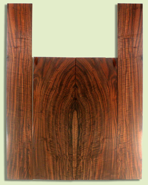 Walnut Guitar B&S set, Dreadnought, Outstanding Figure,  2 panels, each  0.18" x 8.5" x 24.75" and 2 sides  0.18" x 5.25" x 35.75"  S2S