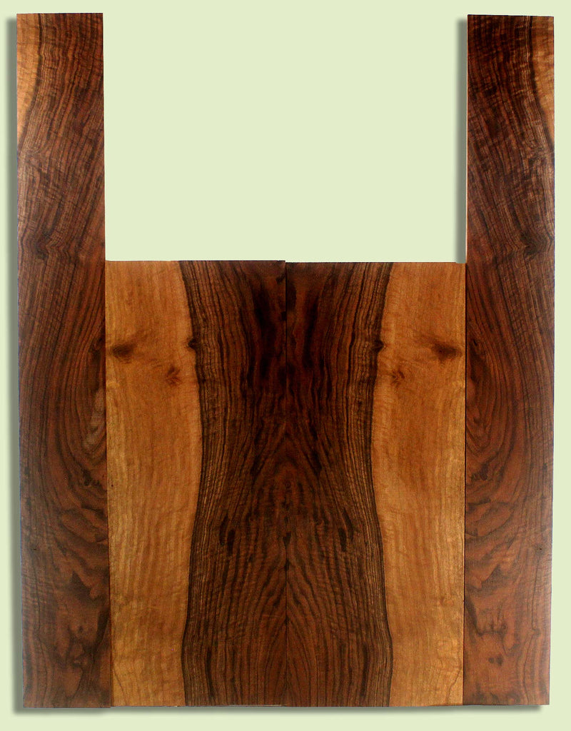 Walnut Guitar B&S set, Dreadnought, Outstanding Figure,  2 panels, each  0.18" x 9.25" x 23" and 2 sides  0.18" x 4.5" x 35.75"  S2S