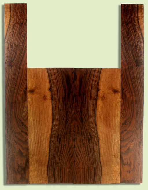Walnut Guitar B&S set, Dreadnought, Outstanding Figure,  2 panels, each  0.18" x 9.25" x 23" and 2 sides  0.18" x 4.5" x 35.75"  S2S