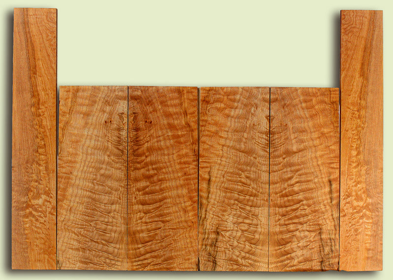 Maple 6 piece Top, Back, Sides, Baritone Ukulele,  Figured 