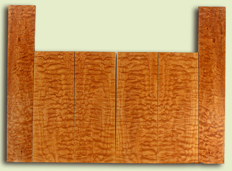 Maple 6 piece Top, Back, Sides, Baritone Ukulele, Figured 