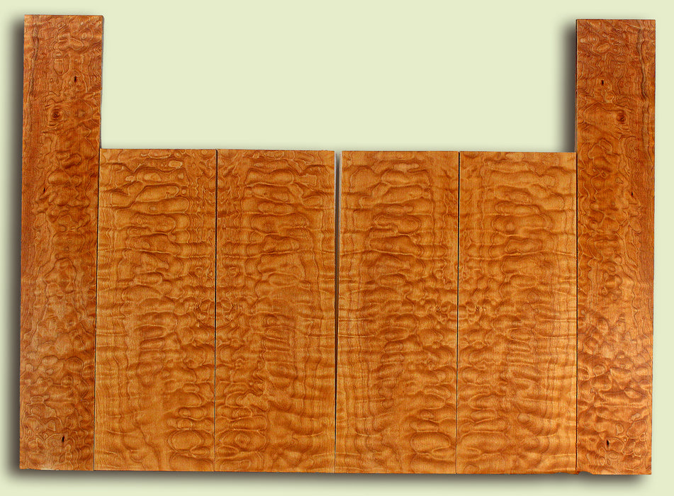 Maple 6 piece Top, Back, Sides, Baritone Ukulele, Figured 