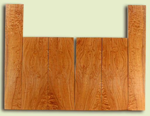 Maple 6 piece Top, Back, Sides, Baritone Ukulele, Figured, Bark inclusion out of layout 