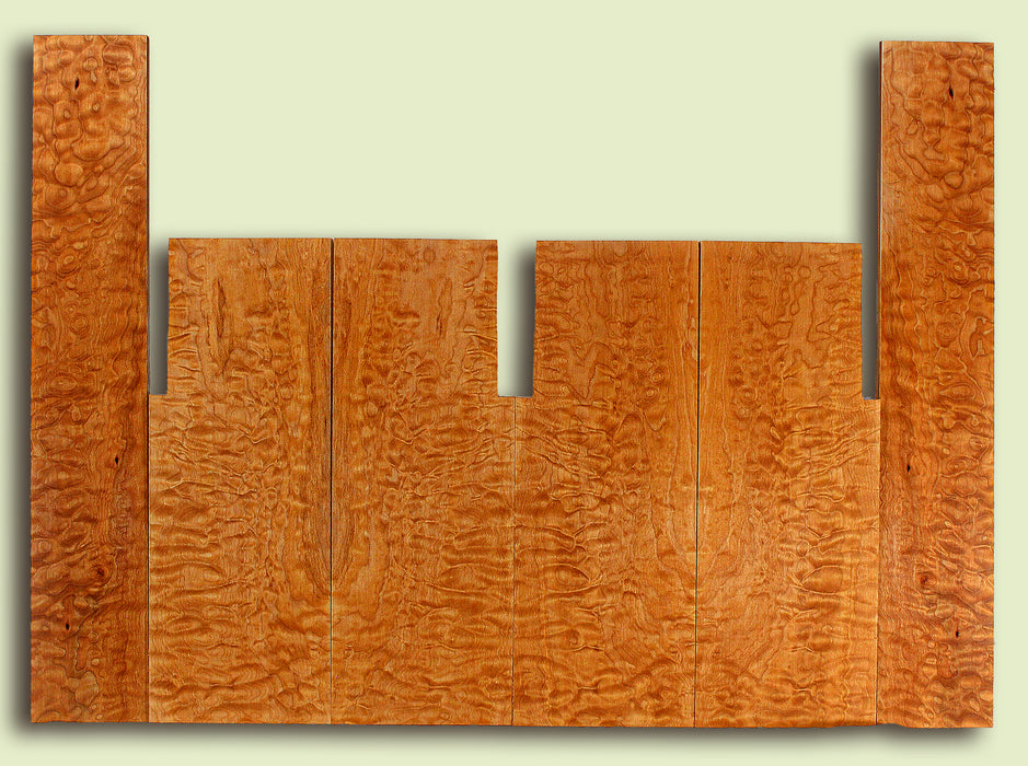 Maple 6 piece Top, Back, Sides, Baritone Ukulele, Figured 