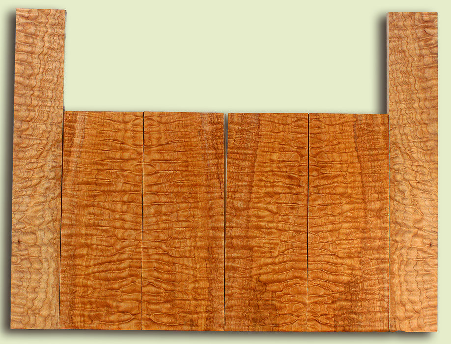 Maple 6 piece Top, Back, Sides, Baritone Ukulele, Figured 