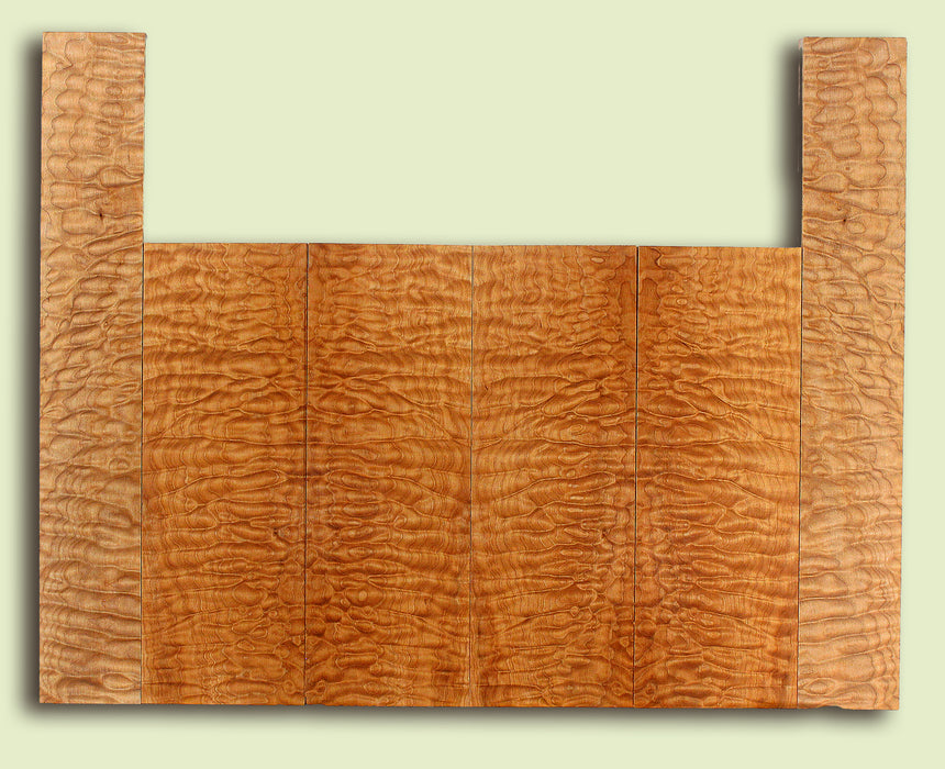 Maple 6 piece Top, Back, Sides, Baritone Ukulele, Figured  