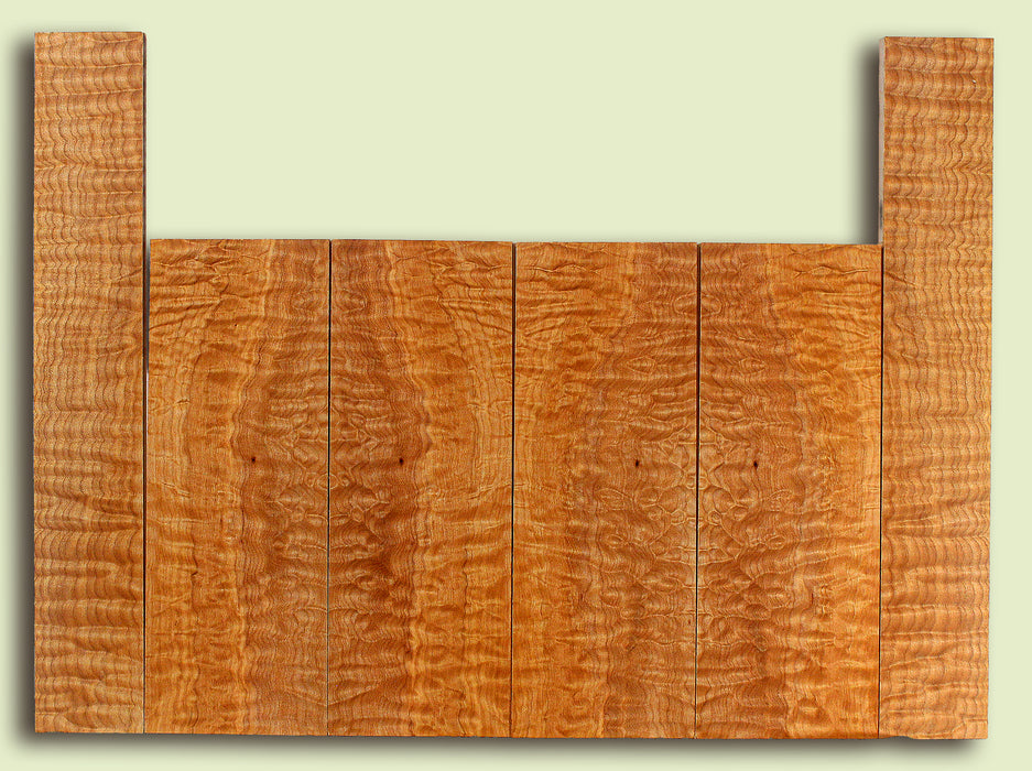 Maple 6 piece Top, Back, Sides, Baritone Ukulele, Figured 