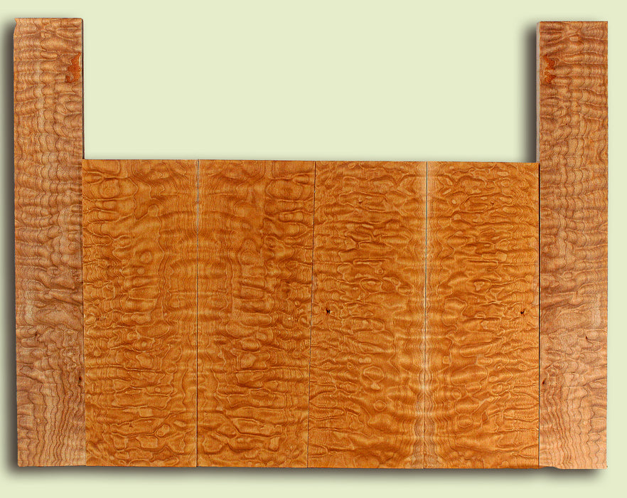 Maple 6 piece Top, Back, Sides, Baritone Ukulele, Figured 