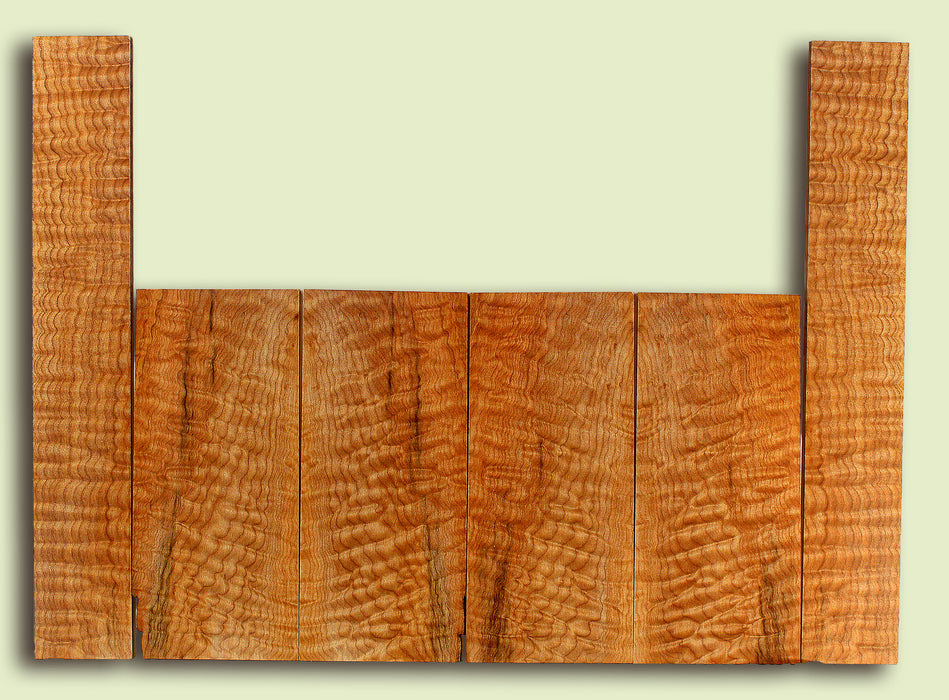 Maple 6 piece Top, Back, Sides, Tenor Ukulele, Figured   