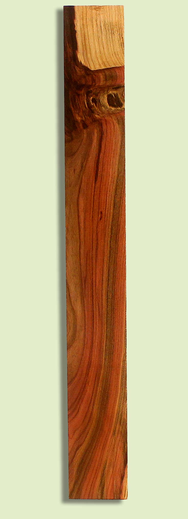 Pistachio Guitar Fingerboard, Grove Salvage,  1 piece 0.28" x 3.125" x 26" 