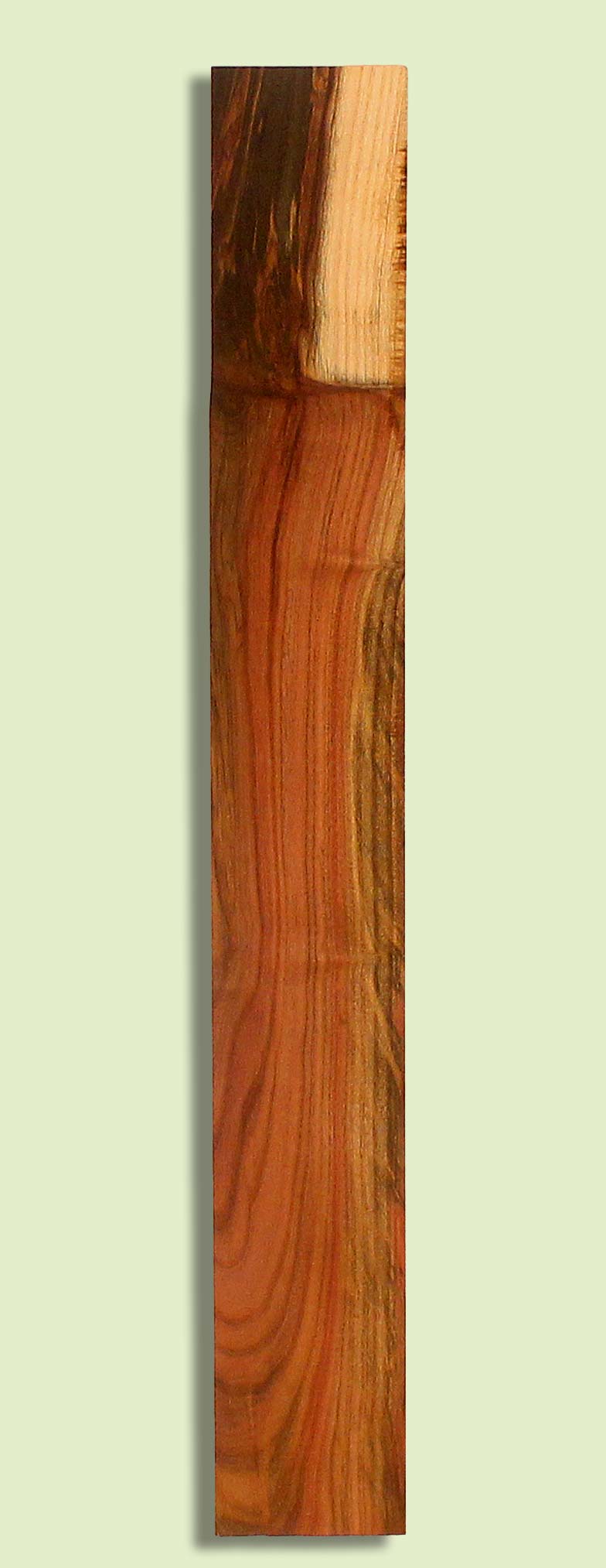 Pistachio Guitar Fingerboard, Grove Salvage,  1 piece 0.30" x 3.125" x 24.25"