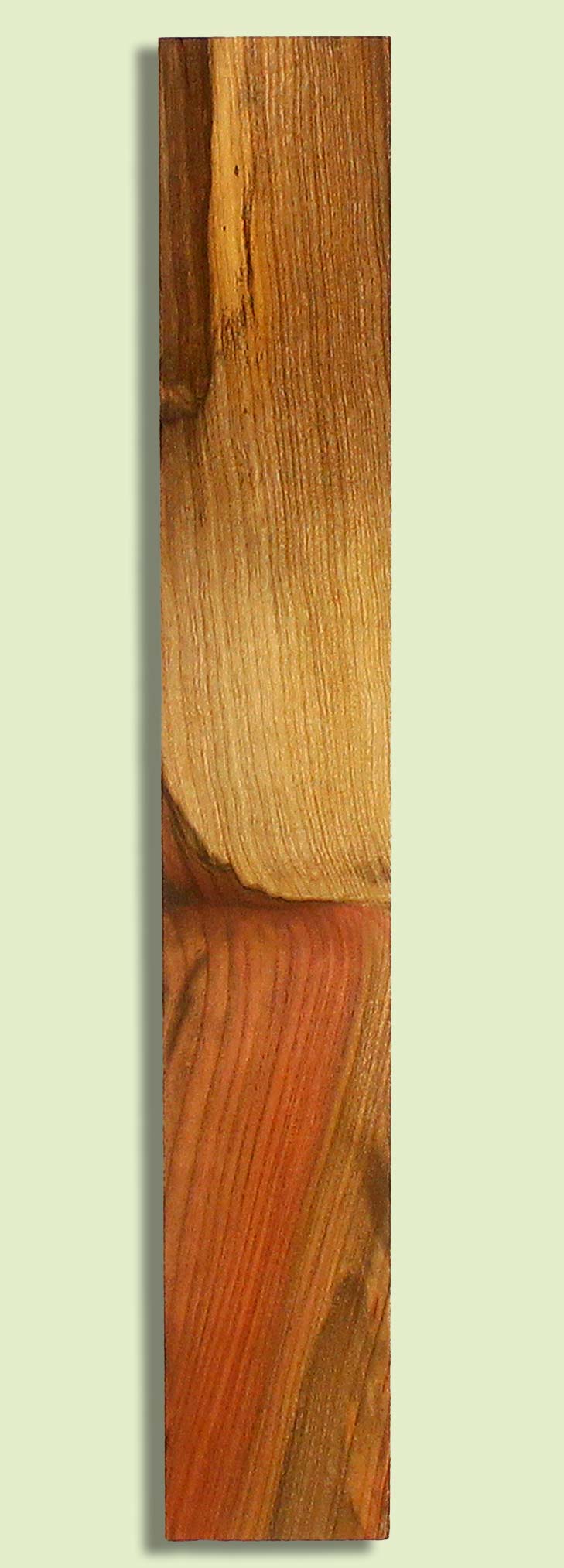 Pistachio Ukulele Fingerboard, Grove Salvage,  1 piece 0.35" x 3.25" x 21.75"