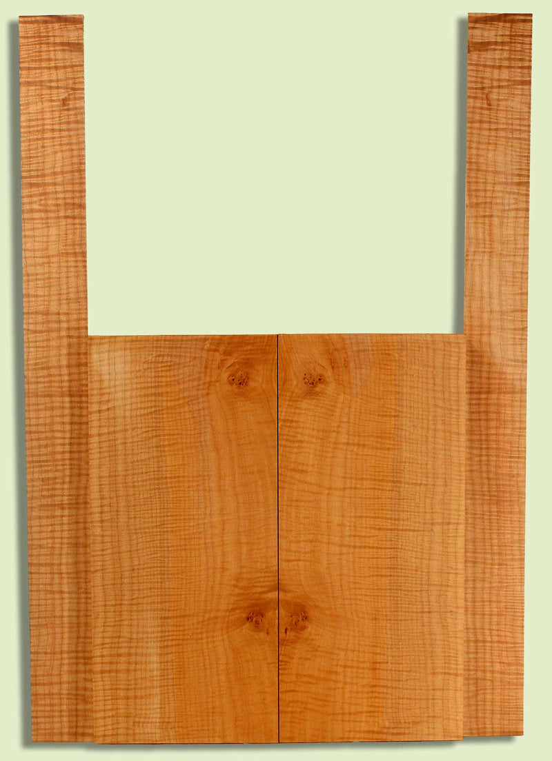 Maple Archtop Mandolin B&S, Good Figure,   2 panels, each 0.94" x 7.625" x 17" and 2 sides 0.16" x 2.625" x 30" S2S