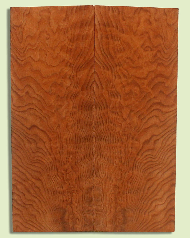 Curly Redwood Ukulele Soundboad, Baritone,  2 panels, each 0.18" x 5.75" x 15.5" S2S