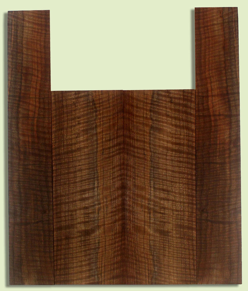 Walnut Ukulele B&S set, Baritone, Figured,   2 panels, each 0.18" x 5.875" x 16.25" and 2 sides 0.18" x 3.5" x 22.75" S2S