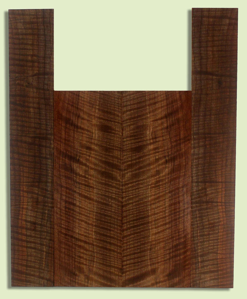 Walnut Ukulele B&S set, Baritone, Figured,   2 panels, each 0.18" x 5.5" x 16" and 2 sides 0.18" x 3.5" x 22.75" S2S