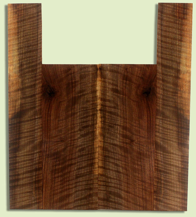 Walnut Ukulele B&S set, Baritone, Figured,   2 panels, each 0.18" x 6.25" x 16.25" and 2 sides 0.18" x 3.75" x 23" S2S