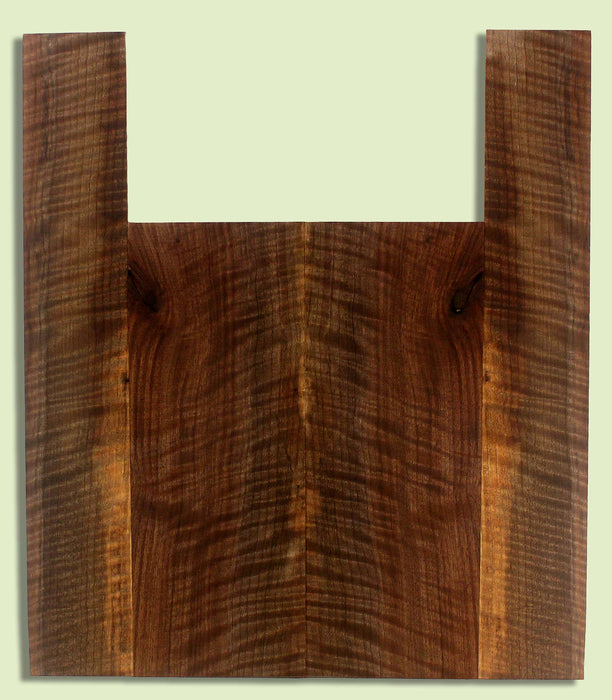 Walnut Ukulele B&S set, Baritone, Figured,   2 panels, each 0.18" x 6.25" x 16.25" and 2 sides 0.18" x 3.75" x 23" S2S