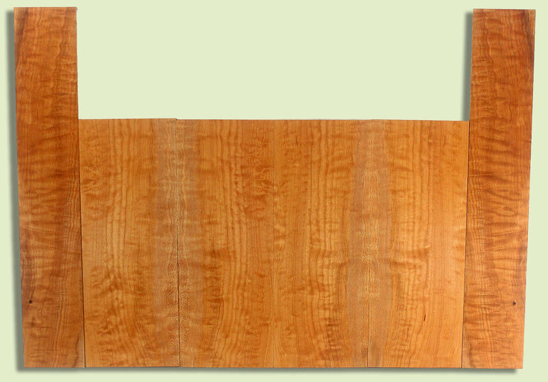Maple Ukulele 6 piece T,B,&S set, Baritone or Tenor, Quilt Figure, 4 panels, each  0.18" x 6." x 16" and 2 sides  0.18" x 4" x 23"  S2S