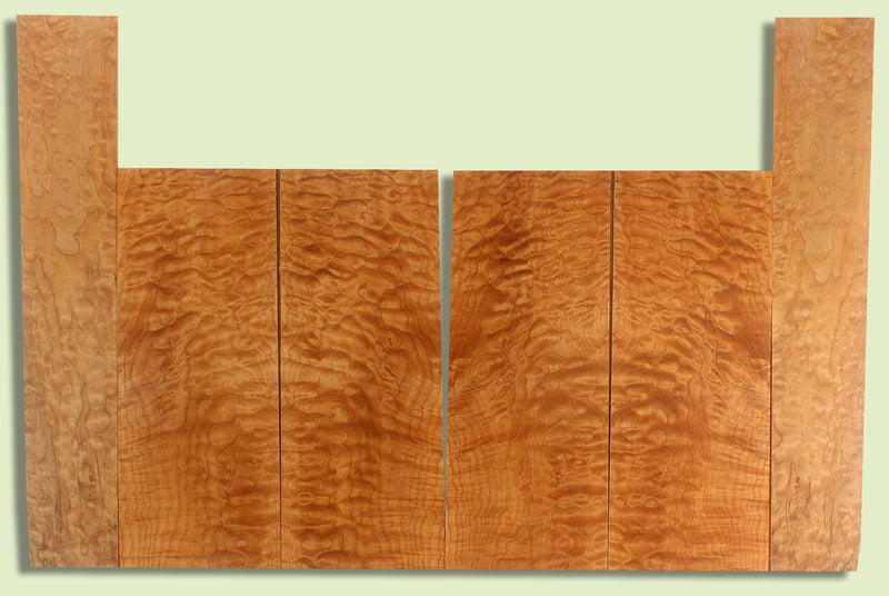 Maple Ukulele 6 piece T,B,&S set, Baritone or Tenor, Quilt Figure, 4 panels, each  0.18" x 6." x 16" and 2 sides  0.18" x 3.75" x 22"  S2S