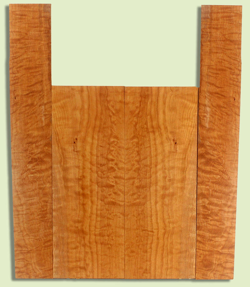 Maple Ukulele B&S set, Baritone or Tenor, Quilt Figure, 2 panels, each  0.18" x 6." x 16.25" and 2 sides  0.18" x 3.25" x 23"  S2S