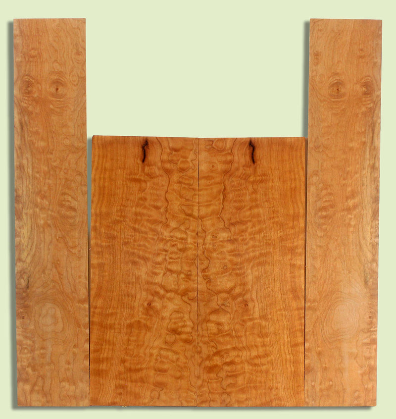 Maple Ukulele B&S set, Baritone or Tenor, Quilt Figure, 2 panels, each  0.18" x 6.25" x 16" and 2 sides  0.18" x 4.25" x 23"  S2S