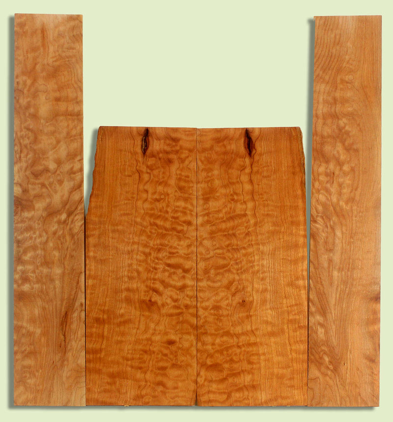 Maple Ukulele B&S set, Baritone or Tenor, Quilt Figure, 2 panels, each  0.18" x 6.25" x 16" and 2 sides  0.18" x 4" x 22.5"  S2S 